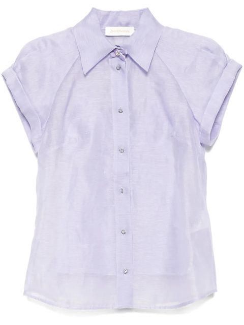 ZIMMERMANN crush fitted blouse - Purple - zdjęcie produktu nr 1