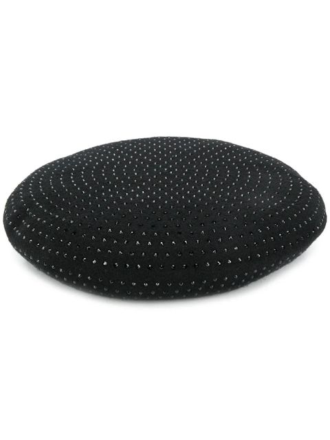Saint Laurent crystal embellished beret - Black - zdjęcie produktu nr 1