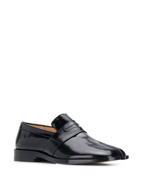 Maison Margiela Tabi leather loafers - Black