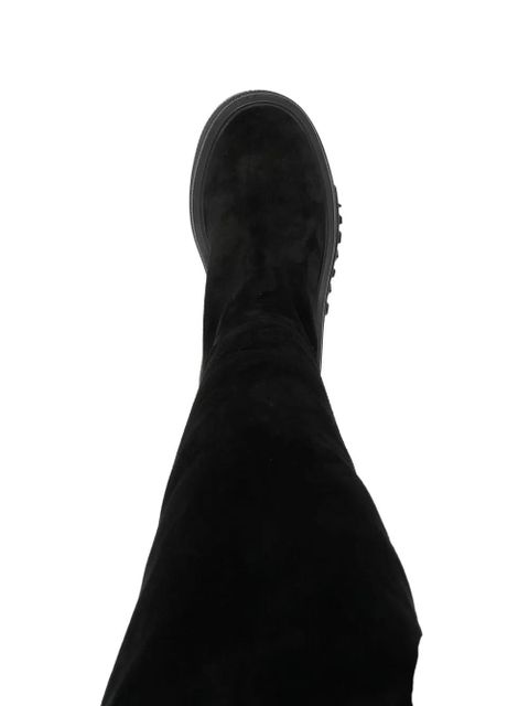 Casadei Nexus folded platform boots - Black