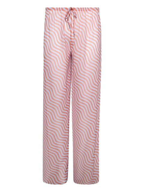 Bond-eye Riley wave-print drawstring trousers - Orange - zdjęcie produktu nr 1