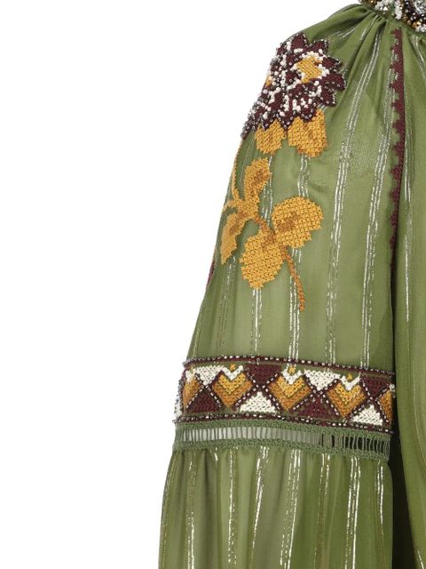 Valentino Garavani floral bead-embellished blouse - Green