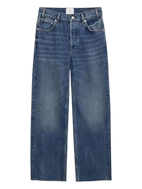 ANINE BING Gavin button frayed jeans - Blue - zdjęcie produktu nr 1