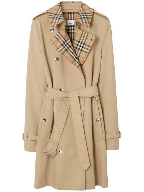 Burberry Vintage Check-trim short trench coat - Neutrals - zdjęcie produktu nr 1