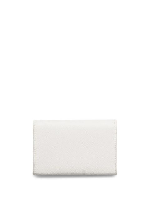 Prada triangle-logo leather cardholder - White - zdjęcie produktu nr 2
