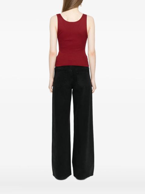 Reformation round neck tank top - Red