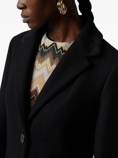 Missoni button-closure coat - Black - zdjęcie produktu nr 2