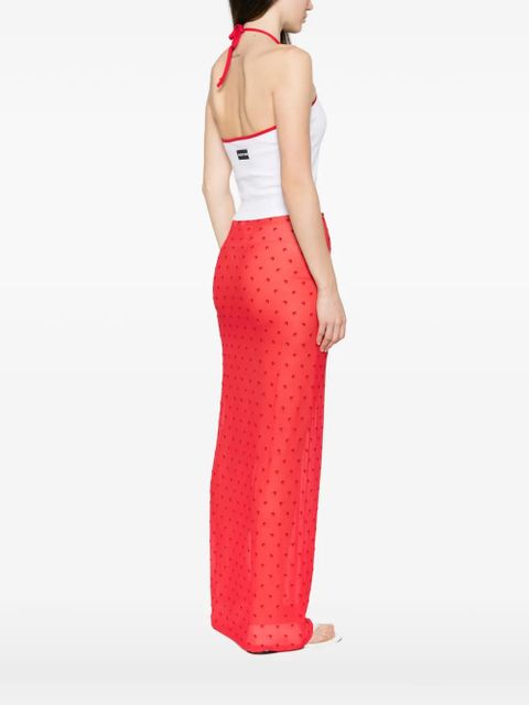 Marine Serre halter-neck top - White