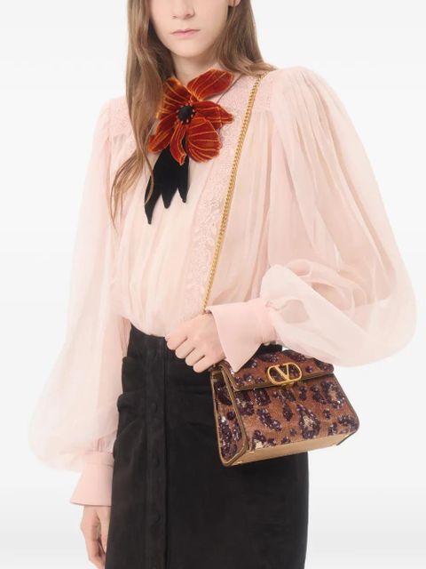 Valentino Garavani VSling mini embroidered animalier handbag - Neutrals - zdjęcie produktu nr 2