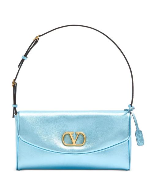 Valentino Garavani small DeVain metallic Vlogo shoulder bag - Blue - zdjęcie produktu nr 1