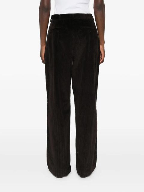 The Frankie Shop corduroy straight-leg trousers - Brown