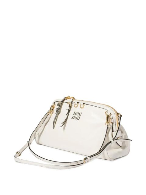 Miu Miu Caprice shiny leather clutch - White
