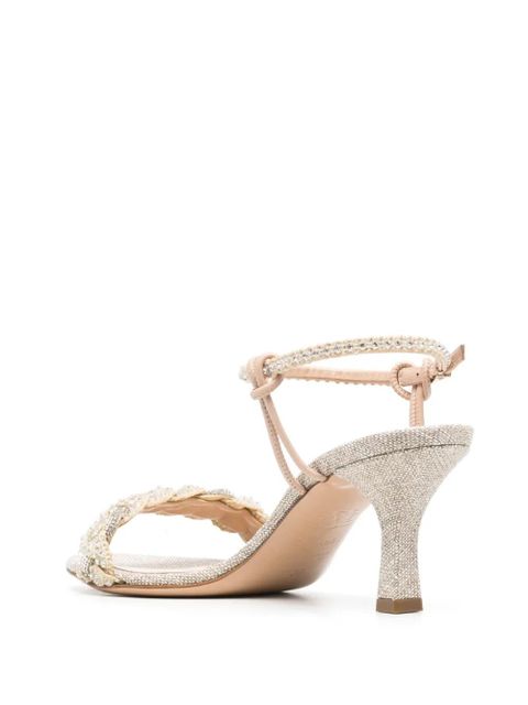 Casadei Astro 60mm embellished sandals - Neutrals