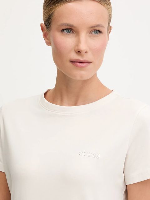 Guess t-shirt NEW COLETTE damski kolor beżowy V5BI00 J1314