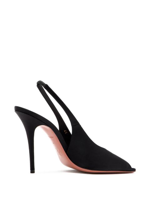 Amina Muaddi Kristina slingback peep-toe pumps - Black