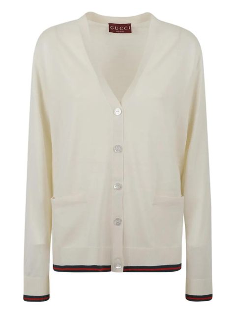 Gucci V-neck cardigan - Neutrals - zdjęcie produktu nr 1