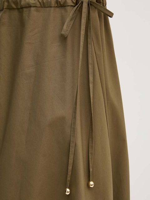 Sandro Ferrone sukienka bawełniana kolor zielony midi rozkloszowana SFS7XBDMADA