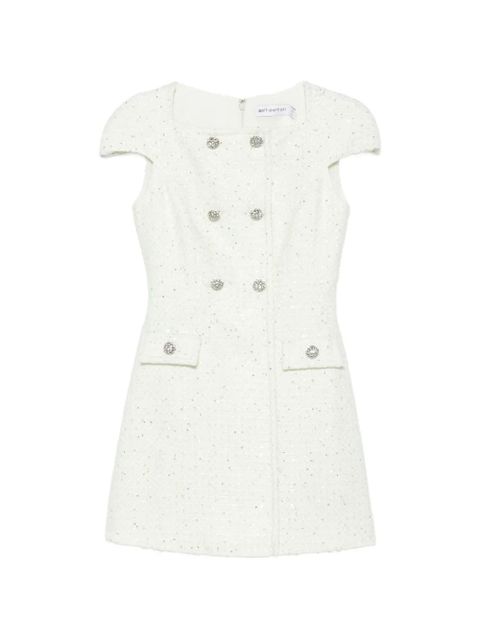 Self-Portrait bouclé mini dress - Green - zdjęcie produktu nr 1