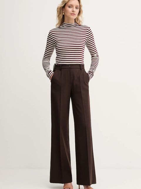 Marella longsleeve Emme by Marella kolor beżowy z golfem 2525946031200 - zdjęcie produktu nr 2