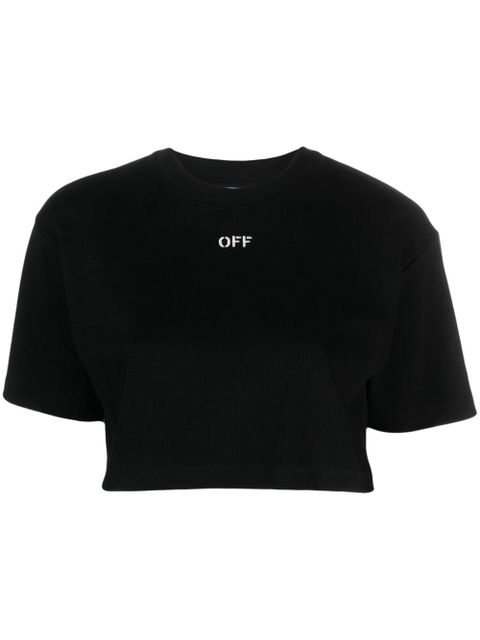 Off-White Off-Stamp cropped T-shirt - Black - zdjęcie produktu nr 1