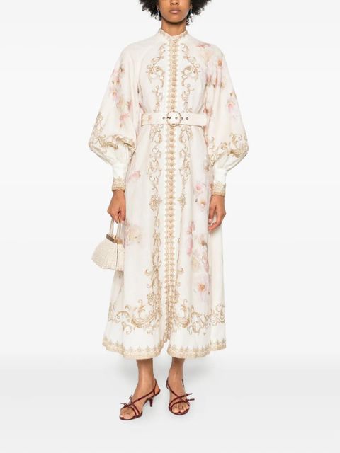 ZIMMERMANN floral-print buttoned dress - Neutrals - zdjęcie produktu nr 2