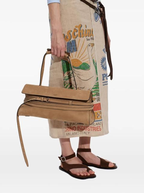 Moschino Tie buckle-belt leather tote bag - Neutrals - zdjęcie produktu nr 2