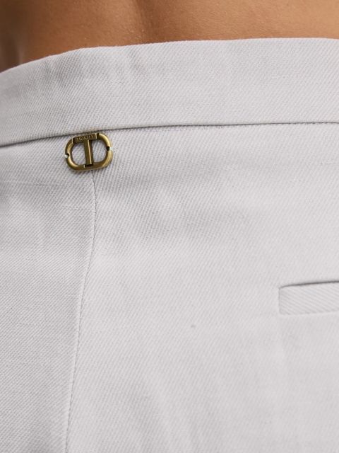 Twinset spodnie z domieszką lnu