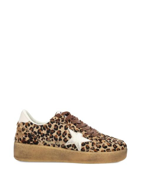 Golden Goose star leopard leather trainers - Brown - zdjęcie produktu nr 1
