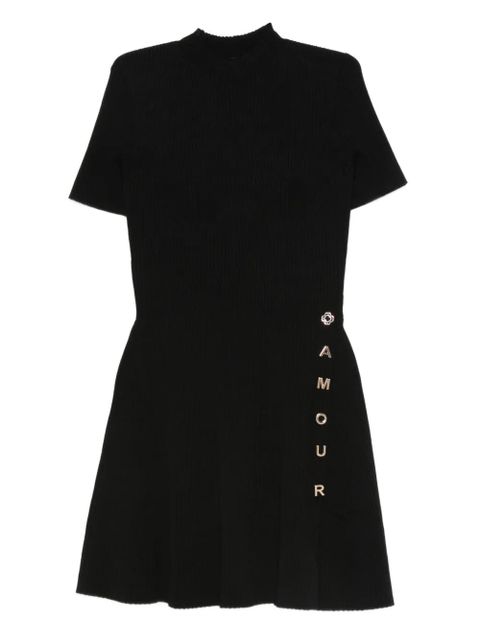 Maje button-ribbed knitted mini dress - Black - zdjęcie produktu nr 1