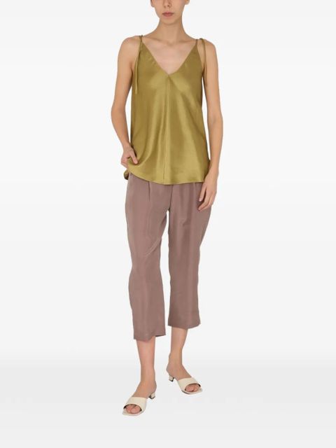 Alysi V-neck linen top - Green - zdjęcie produktu nr 2