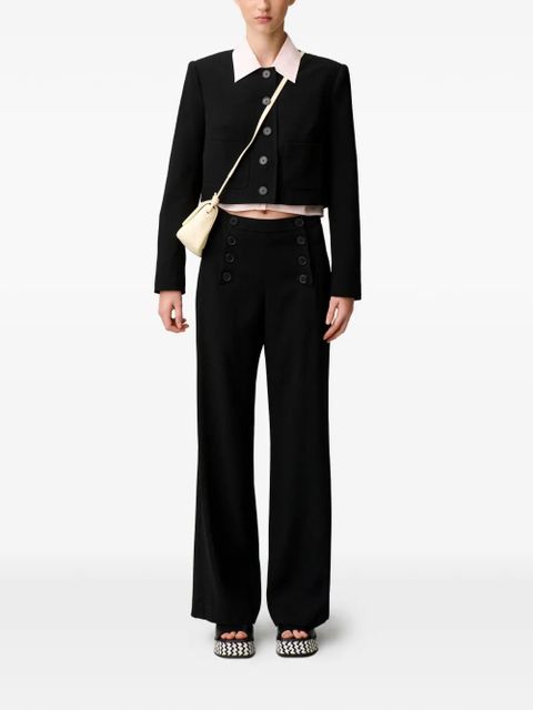 Claudie Pierlot buttoned pressed-pleats trousers - Black - zdjęcie produktu nr 2