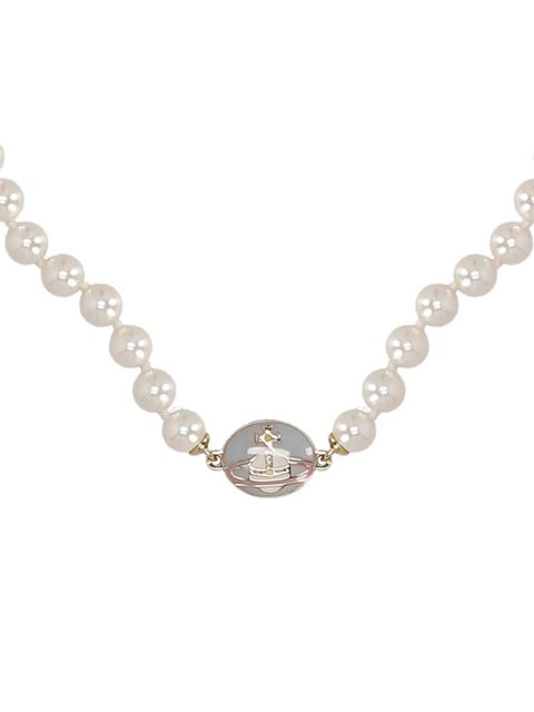 Vivienne Westwood orb pearl necklace - White - zdjęcie produktu nr 2