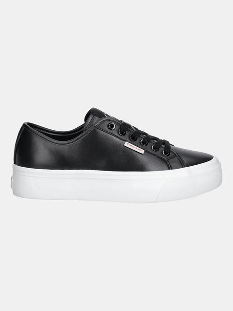 Calvin Klein Jeans sneakersy VULC FLATFORM LTH damskie kolor czarny YW0YW01886