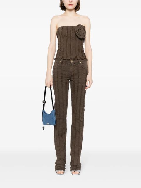 Blumarine striped straight-leg trousers - Brown - zdjęcie produktu nr 2