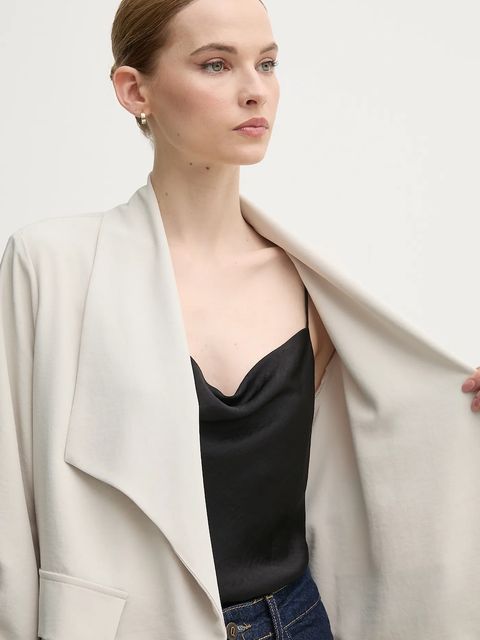 Joseph Ribkoff marynarka kolor beżowy niezapinana gładka 251088