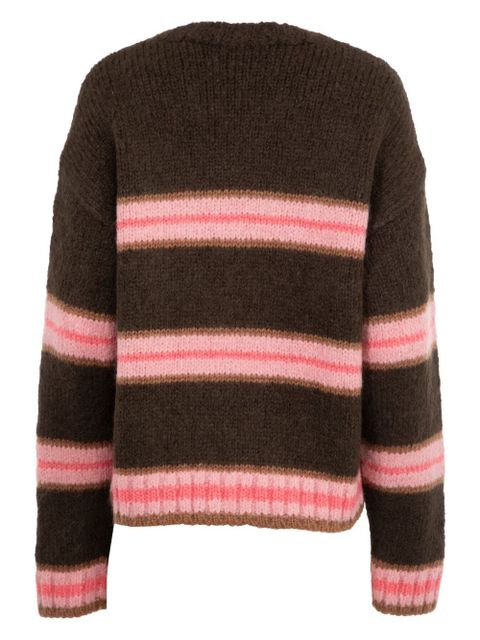 Moncler striped jumper - Brown
