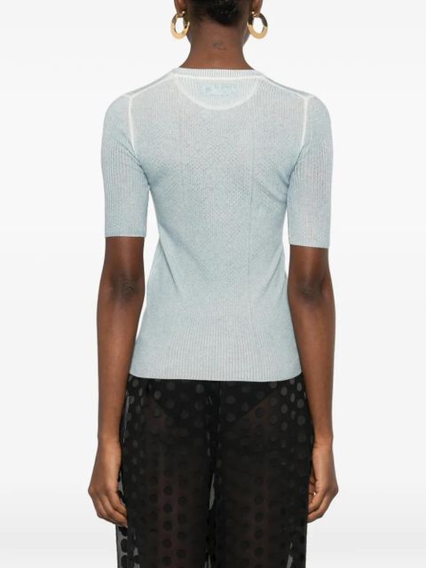 Chloé fine-knit T-shirt - Blue