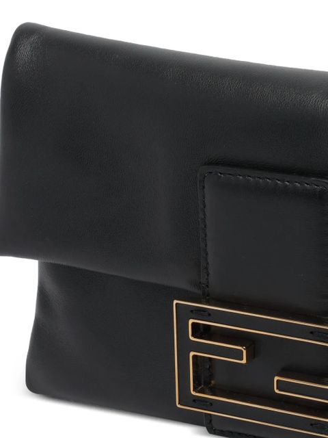FENDI Mamma Baguette leather clutch bag - Black
