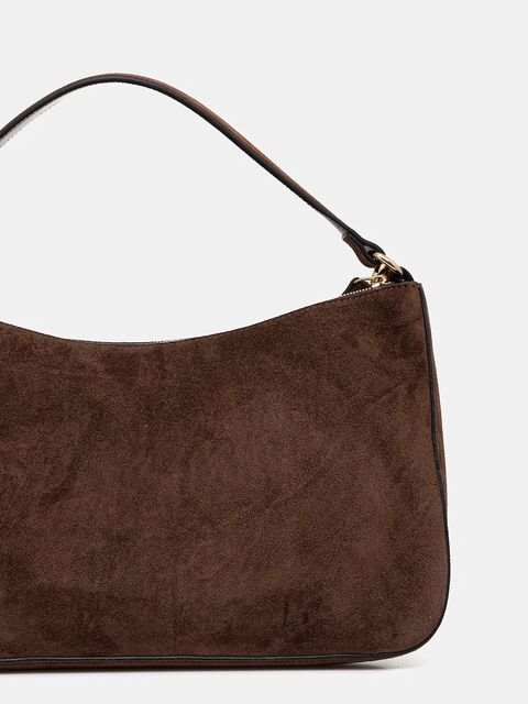 Twinset torebka zamszowa kolor brązowy 252TB7162