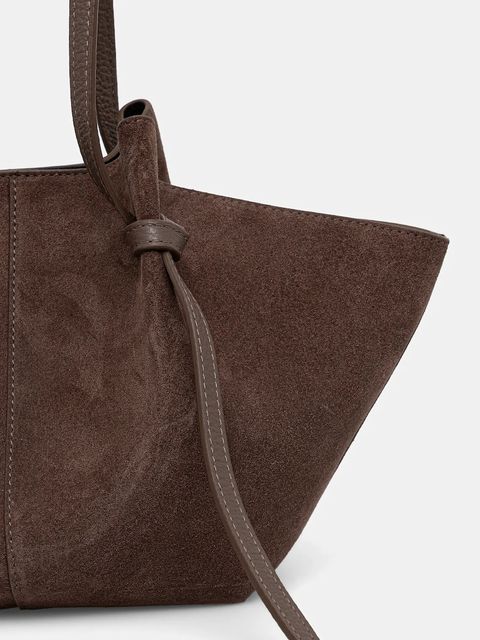 Yuzefi torebka zamszowa MOCHI kolor brązowy YUZRS26-HB-MO-S026