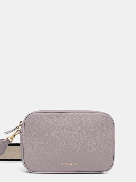 Coccinelle torebka skórzana kolor szary E5 MN5 55 I1 01 - zdjęcie produktu nr 1