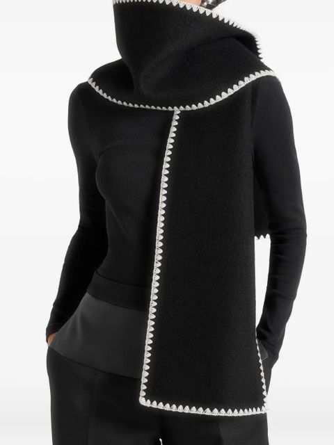 Manière De Voir Aube stitched scarf - Black