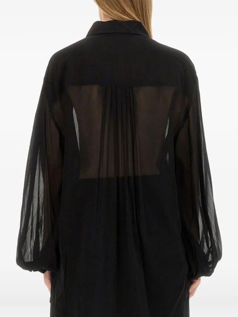 KHAITE balloon-sleeve shirt - Black