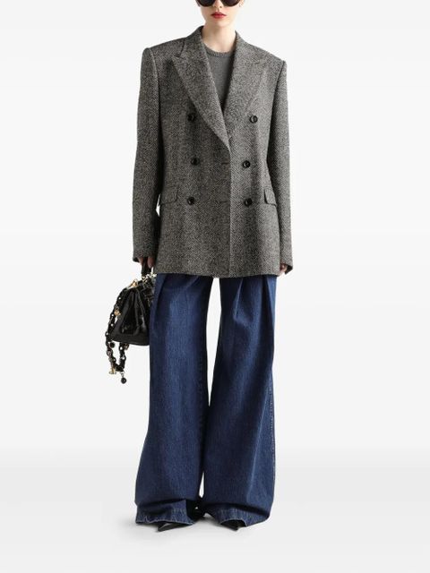 Dolce & Gabbana herringbone double-breasted jacket - Grey - zdjęcie produktu nr 2