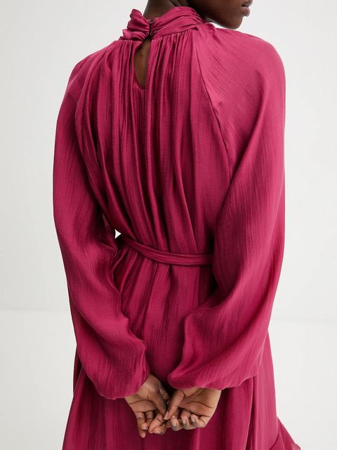 Answear.LAB sukienka kolor bordowy mini rozkloszowana