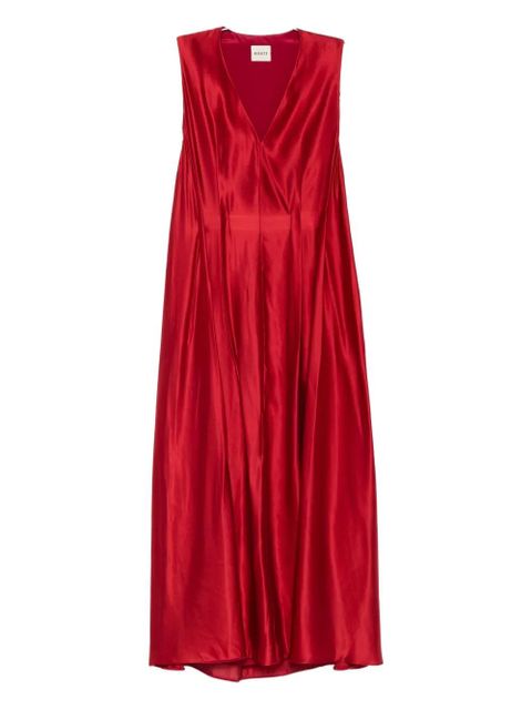 KHAITE Syd V-neck dress - Red - zdjęcie produktu nr 2