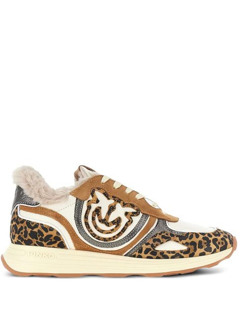 PINKO Zoe 01 leopard-print sneakers - Brown - zdjęcie produktu nr 1