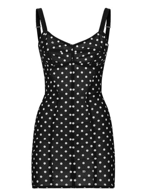 Dolce & Gabbana polka-dot corset minidress - Black - zdjęcie produktu nr 2