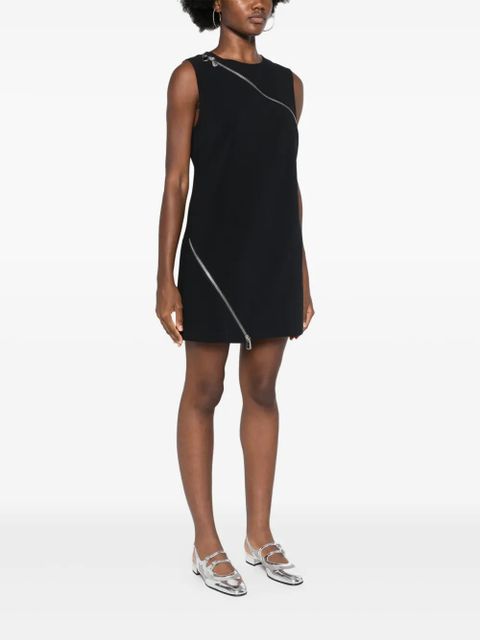 PINKO asymmetric-zip mini dress - Black