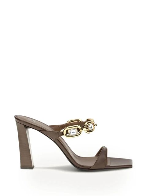 Giuseppe Zanotti Muse chain-embellished sandals - Brown - zdjęcie produktu nr 1